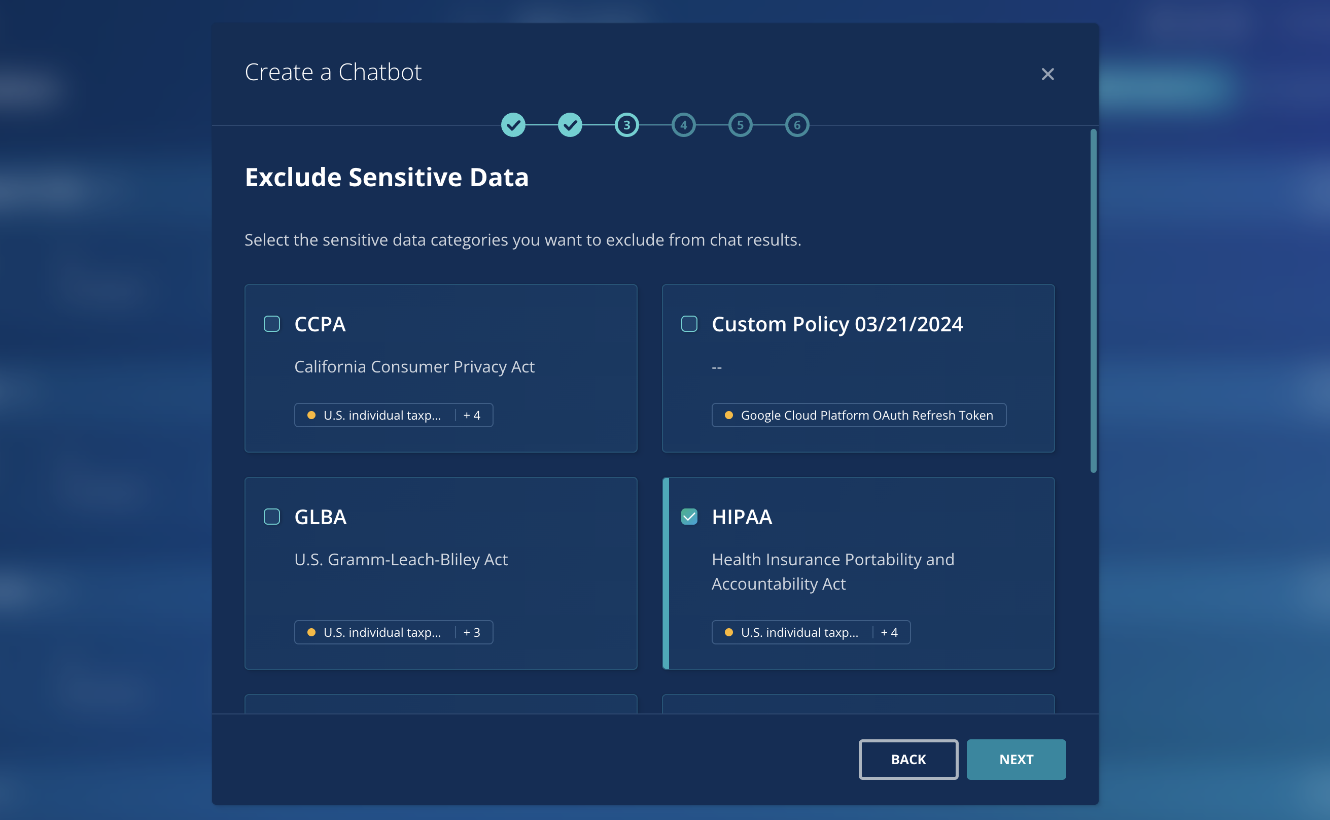 sensitive data