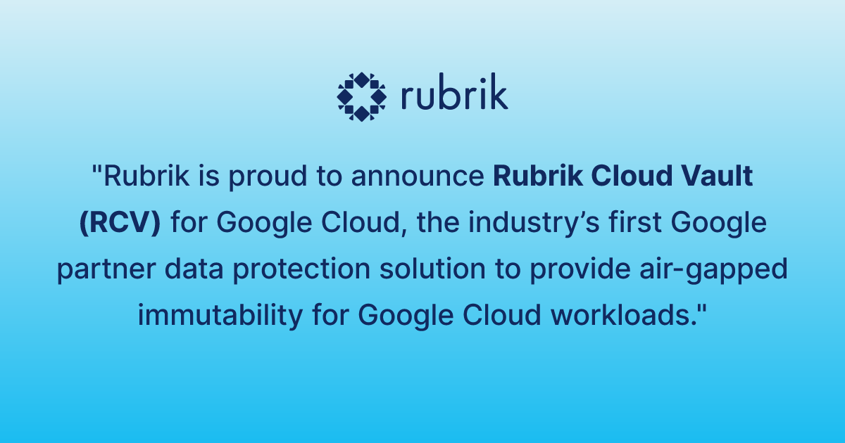 Rubrik Delivers Air-Gapped
