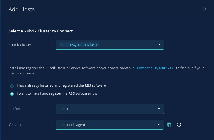 Postgresql RBS Installation