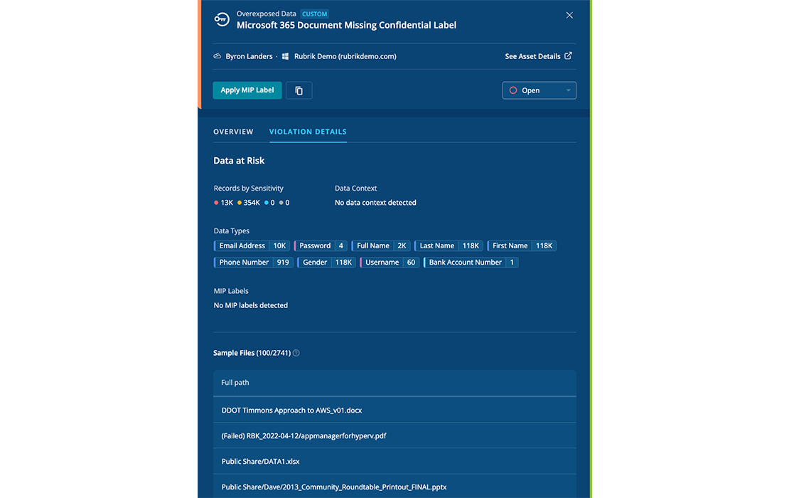 M365 copilot sensitive data