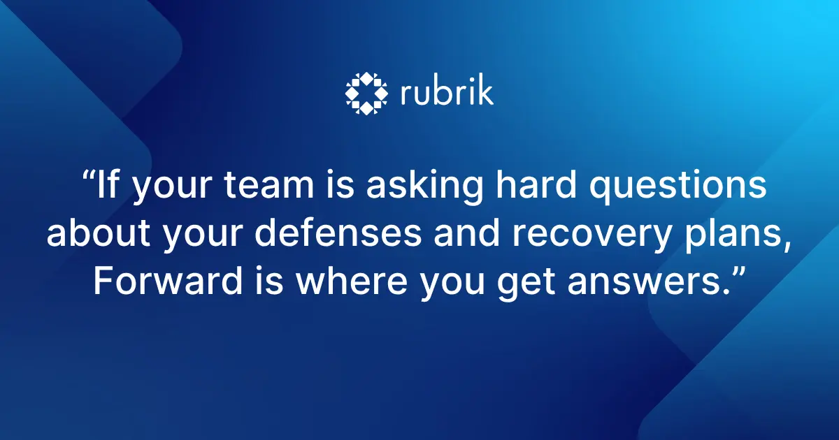 Rubrik R7420 Back Rubrik Forward 2026 Is Back In Person. And There's Never Been a Better ...