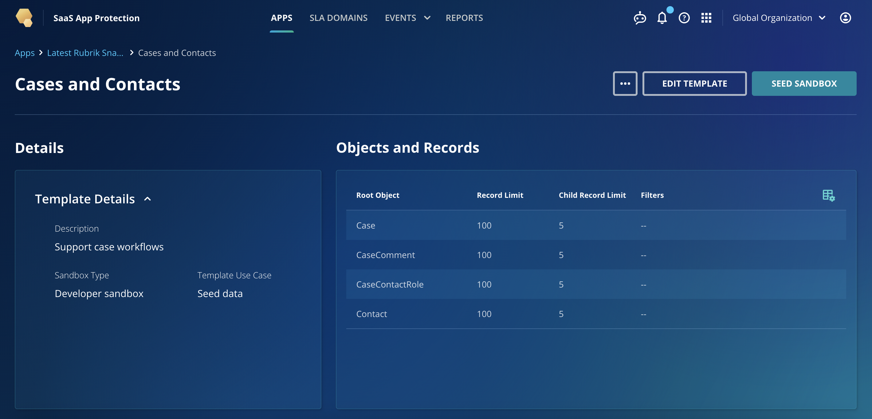 Rubrik sandbox seeding