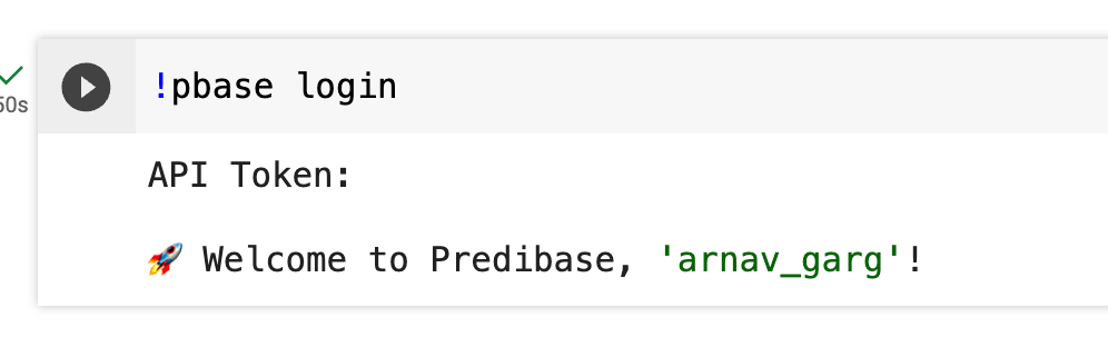  API token confirmation message