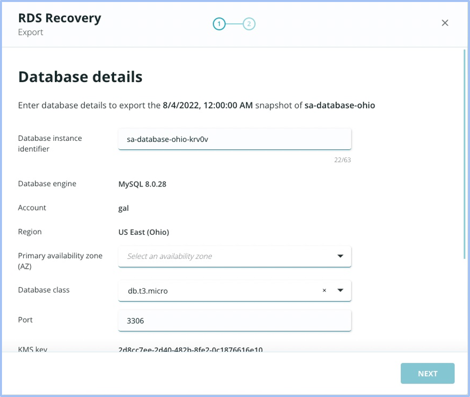 RDS Recovery