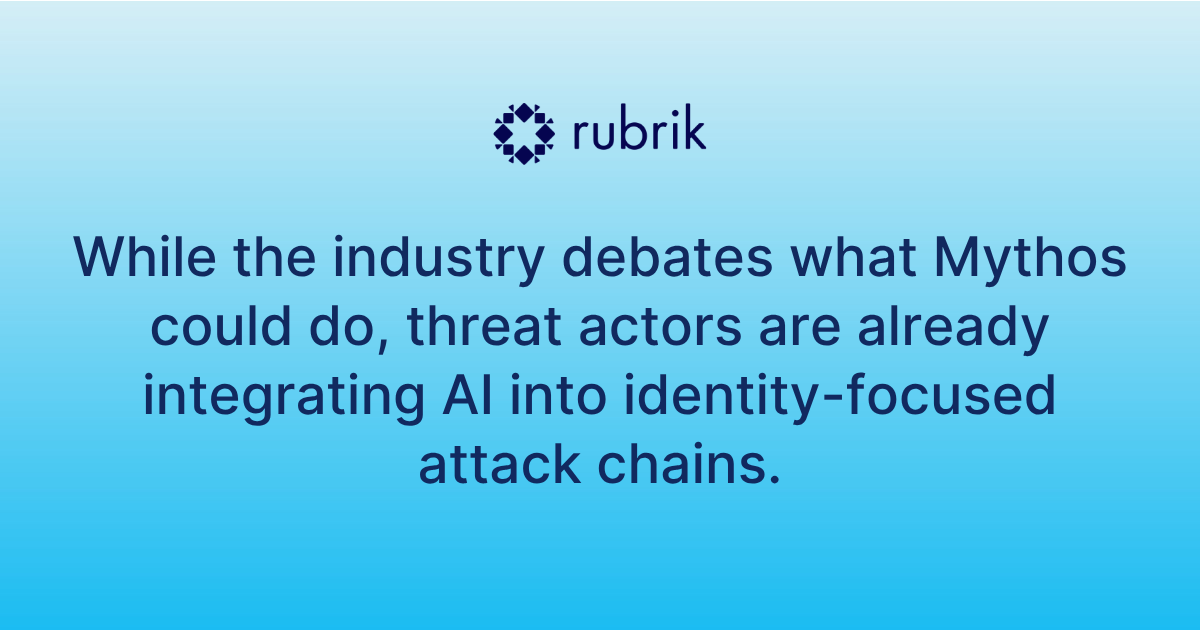 “Rubrik Agent Cloud provides the vendor-neutral control plane that ensures your governance strategy isn't locked to a single platform.” - 2