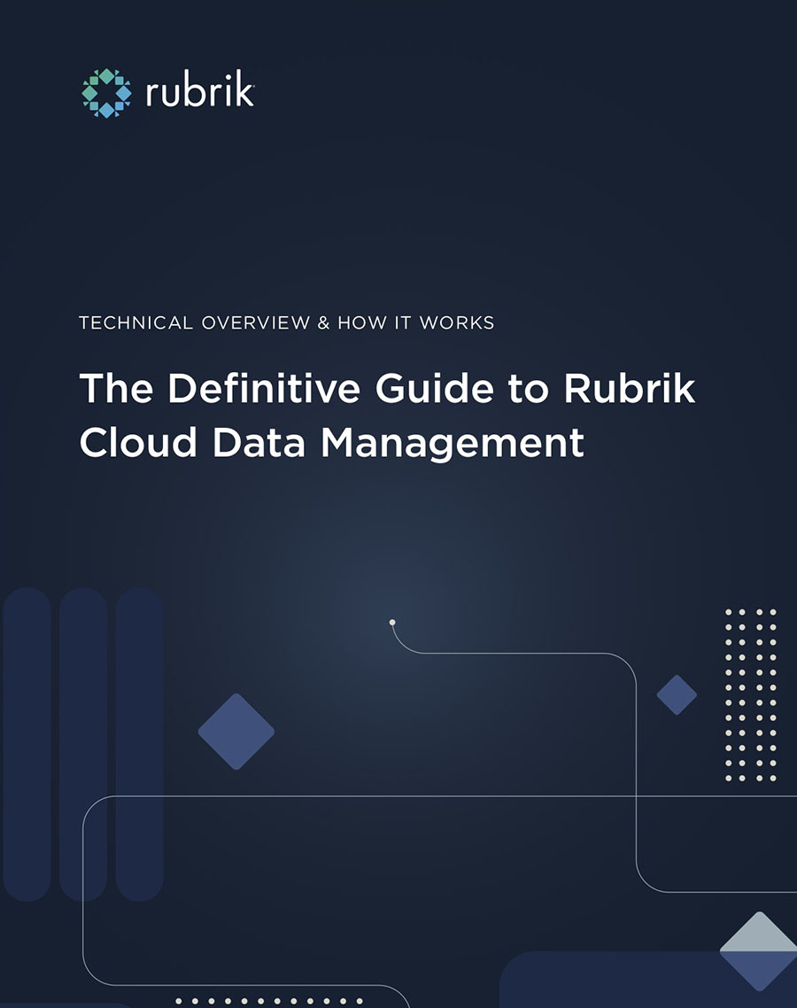 Definitive Guide to Rubrik Cloud Data Management Cover