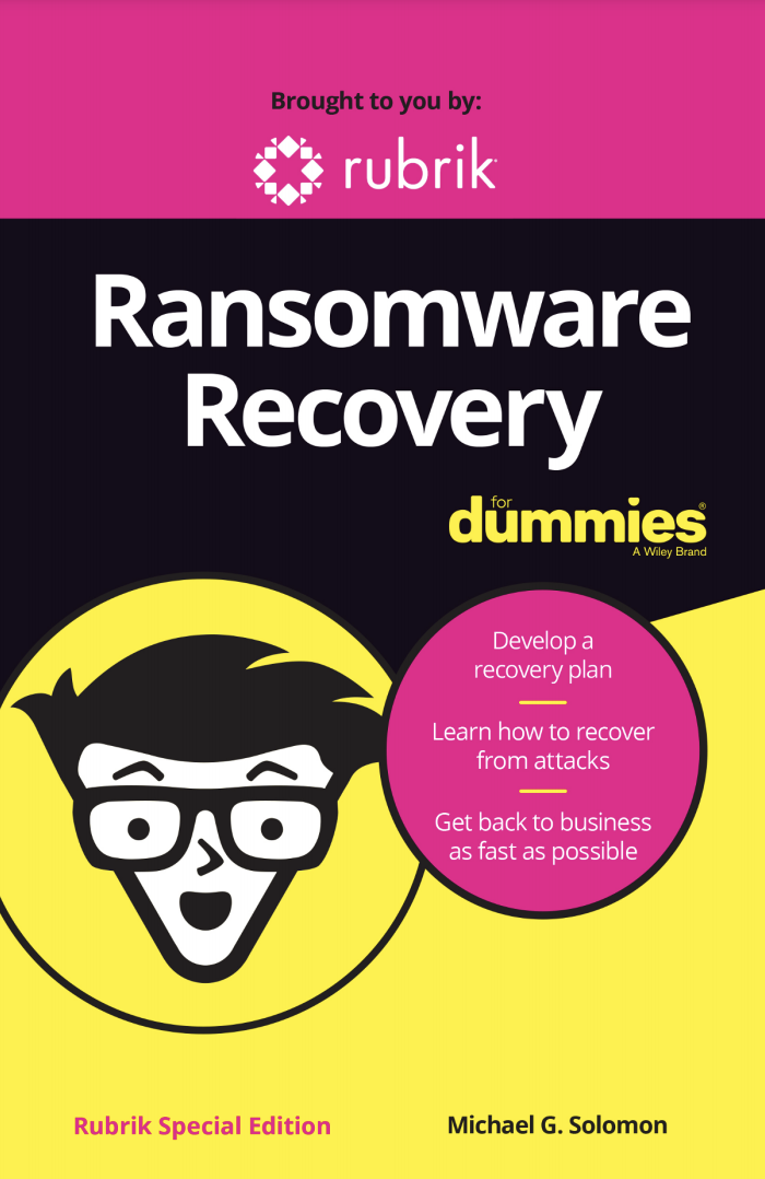 ransomware recovery for dummies ebook cover