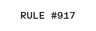 rule #917