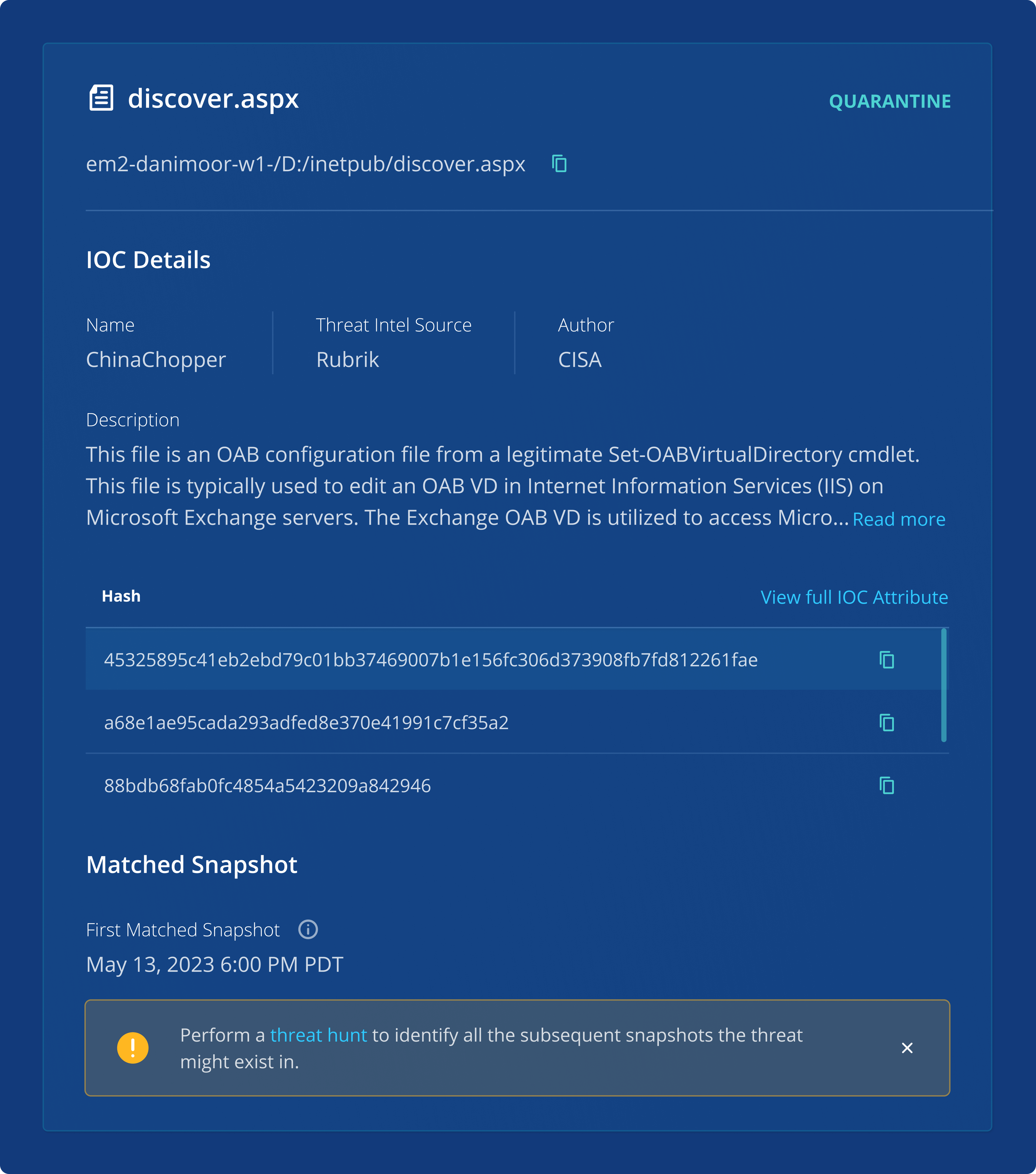 continuous threat monitoring