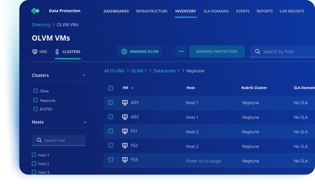manage protection | Rubrik
