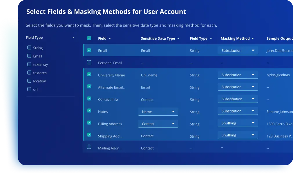 SFDC masking
